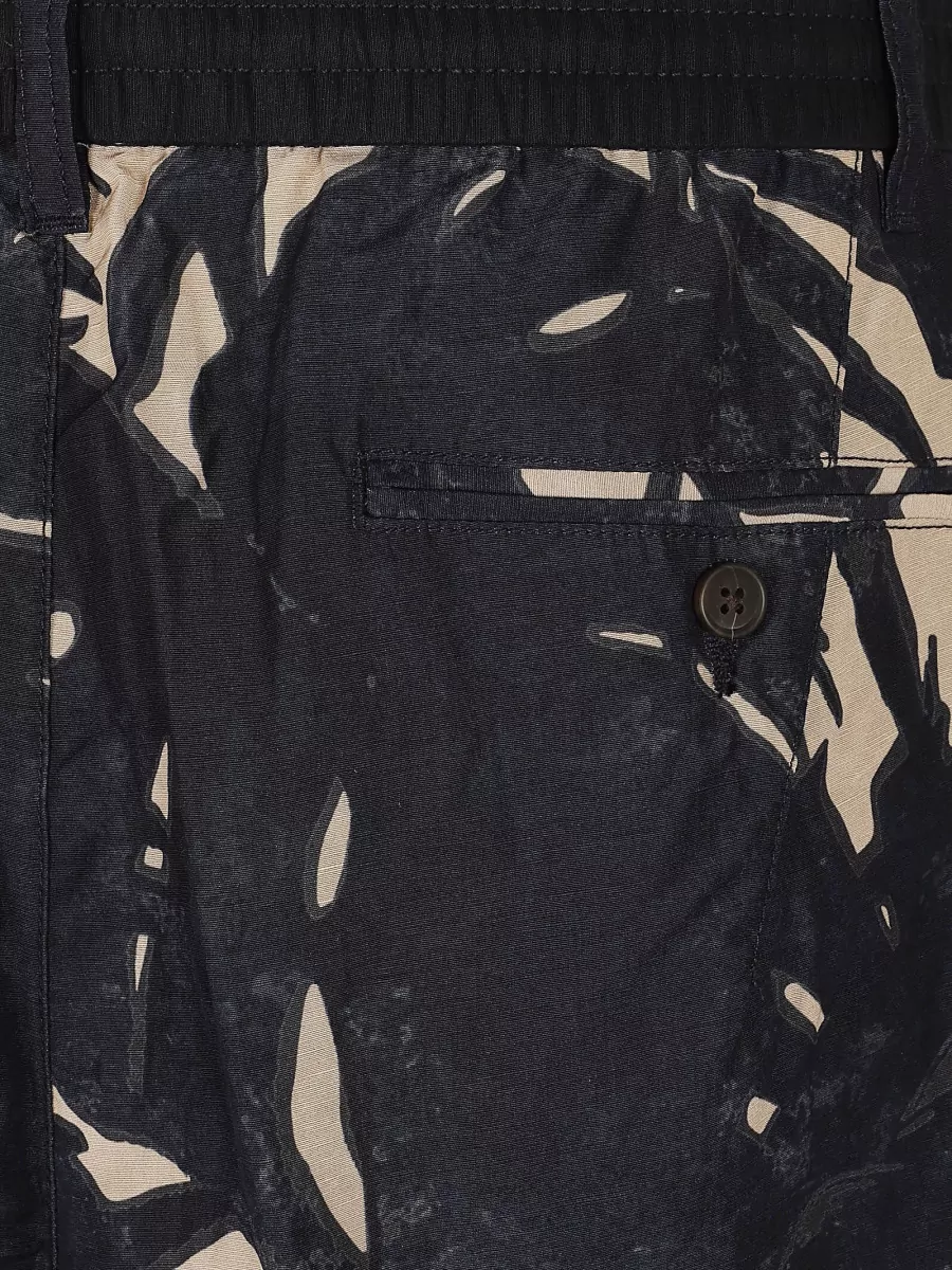 Emporio Armani Printed Linen-Blend Tailored Shorts