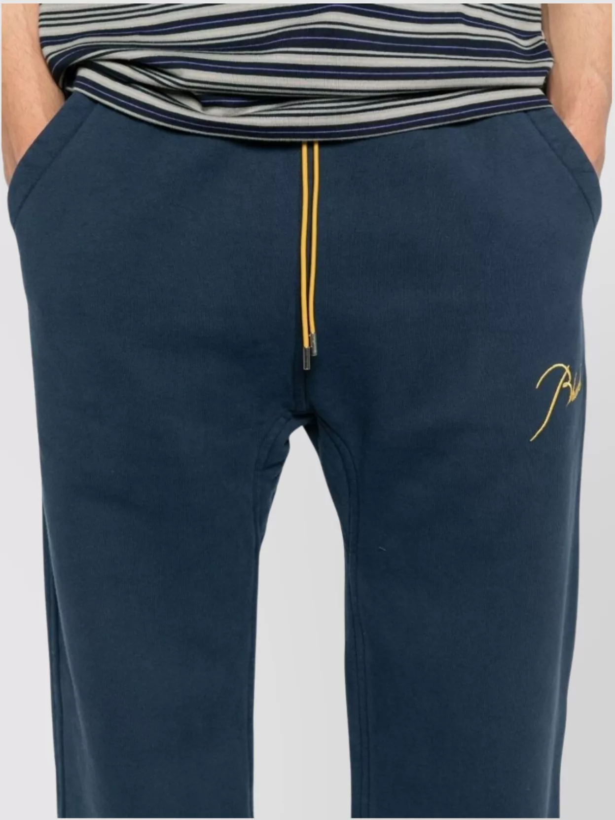 Rhude Straight Leg Trousers Elastic Waistband