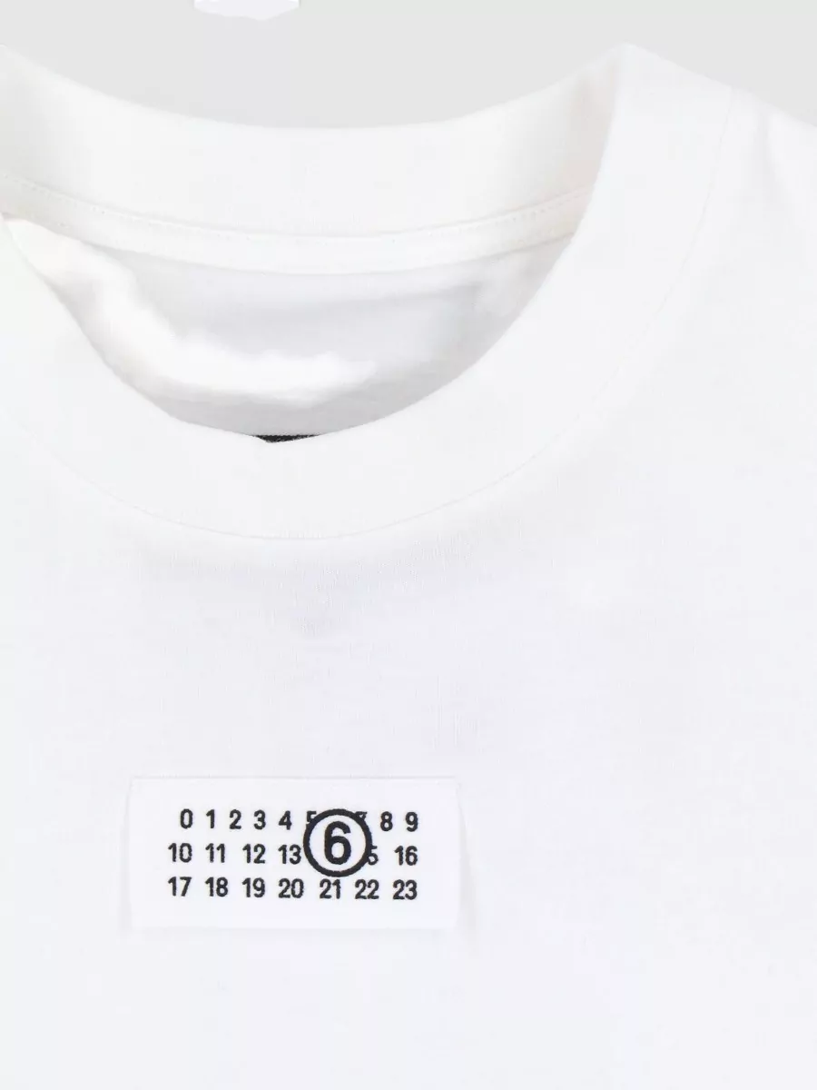 Mm6 Maison Margiela Casual Crew Neck Short Sleeve Top