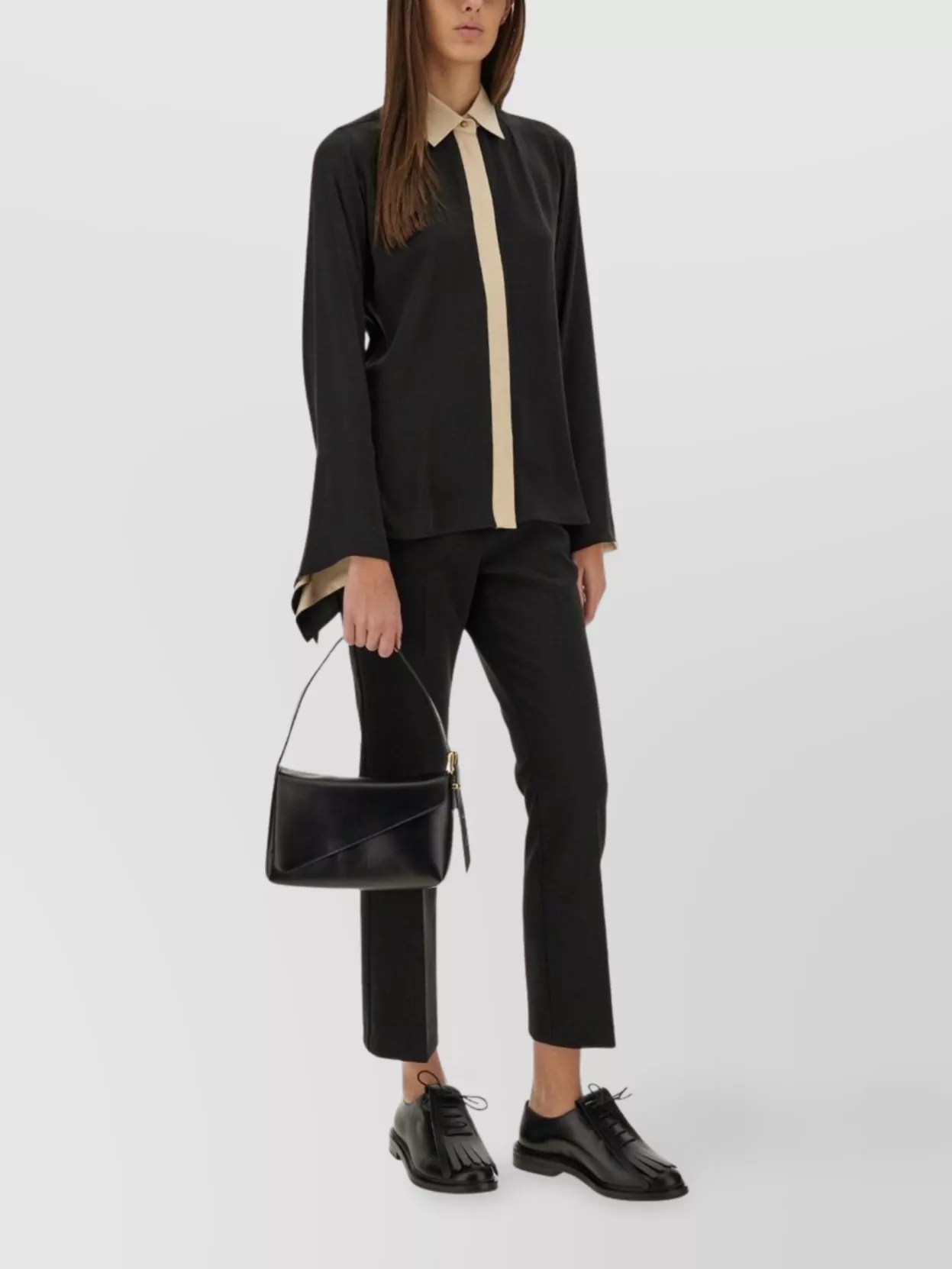 Max Mara Block Design Long Sleeve Shirt