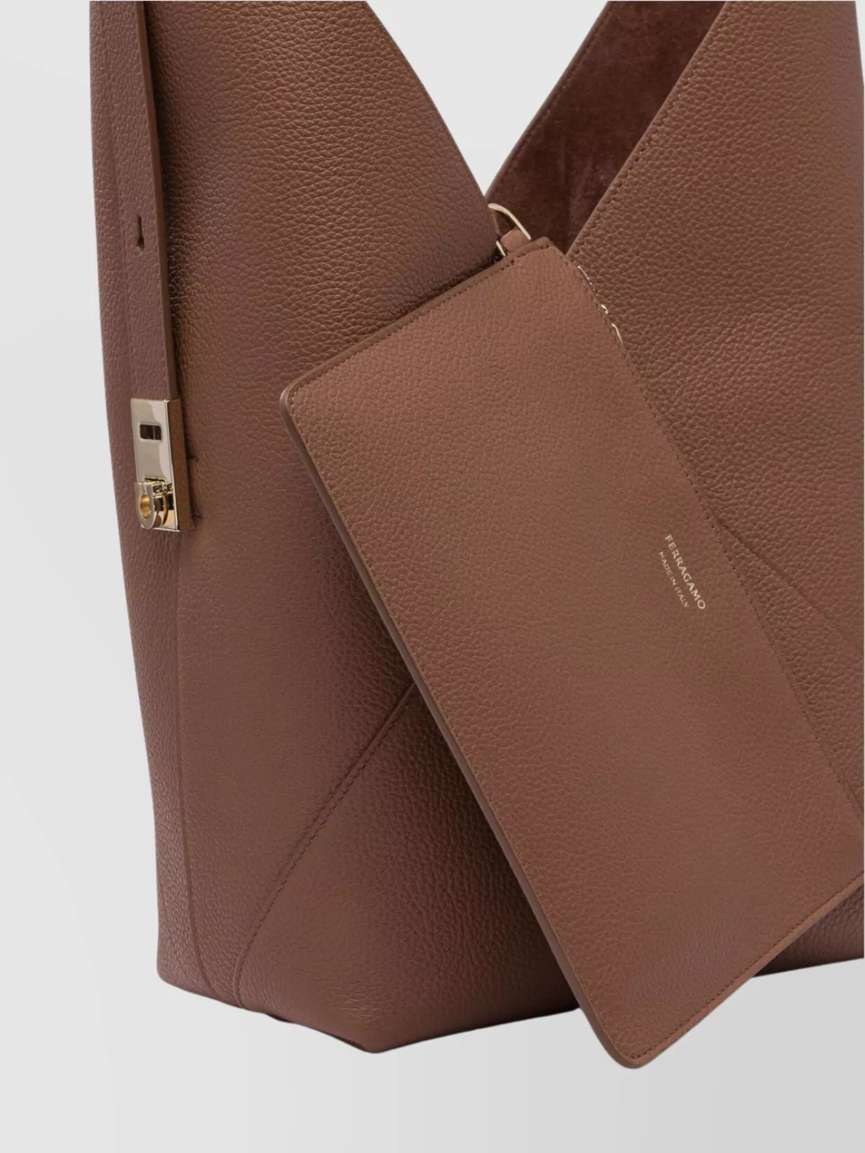 Ferragamo Textured Strap Shoulder Bag