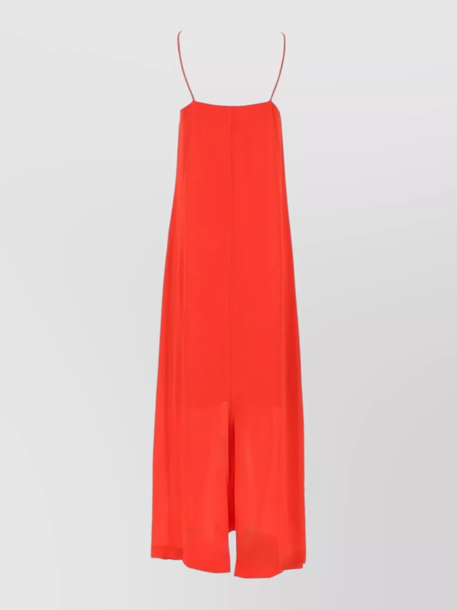 Nude V-Neck Maxi Dress