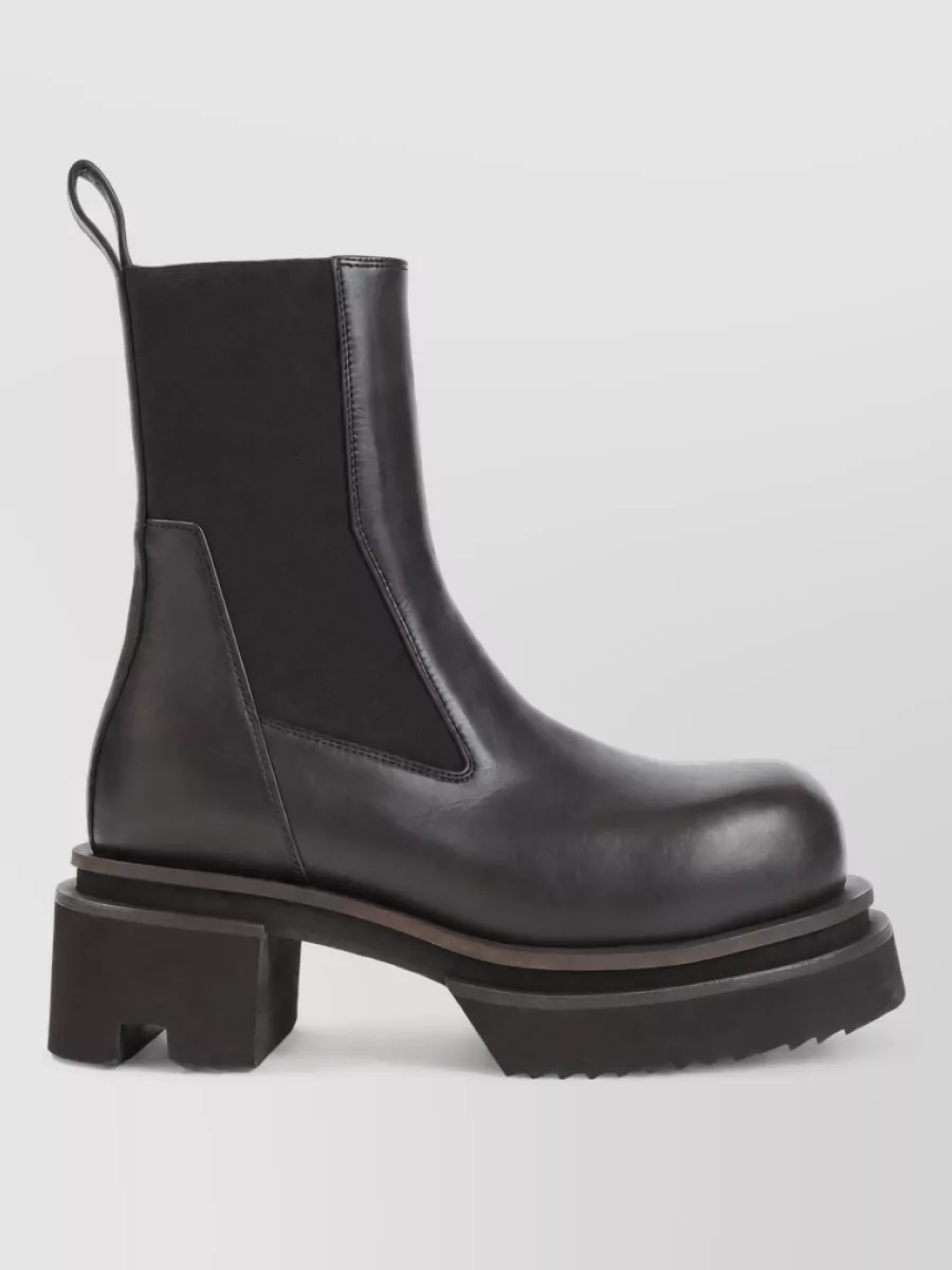 Rick Owens Leather chelsea ankle boots