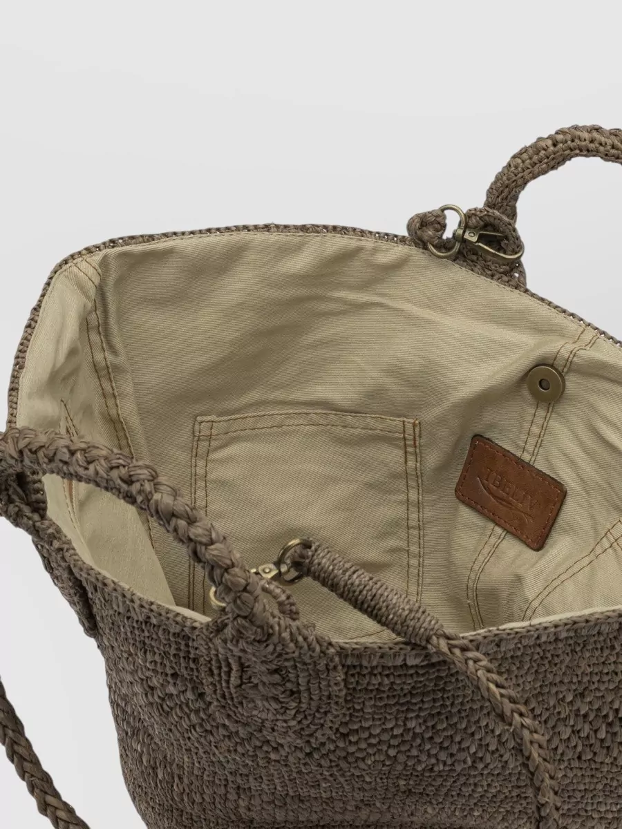 Ibeliv Raffia And Leather Beach Bag