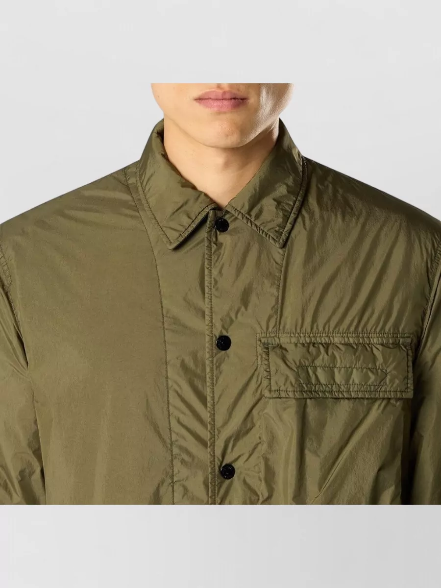 Stone Island Padded Nylon Shirt Jacket Long Sleeves