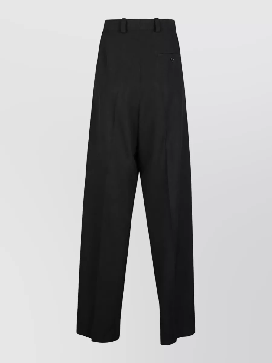 Balenciaga Wool Oversized Wide-Leg Trousers