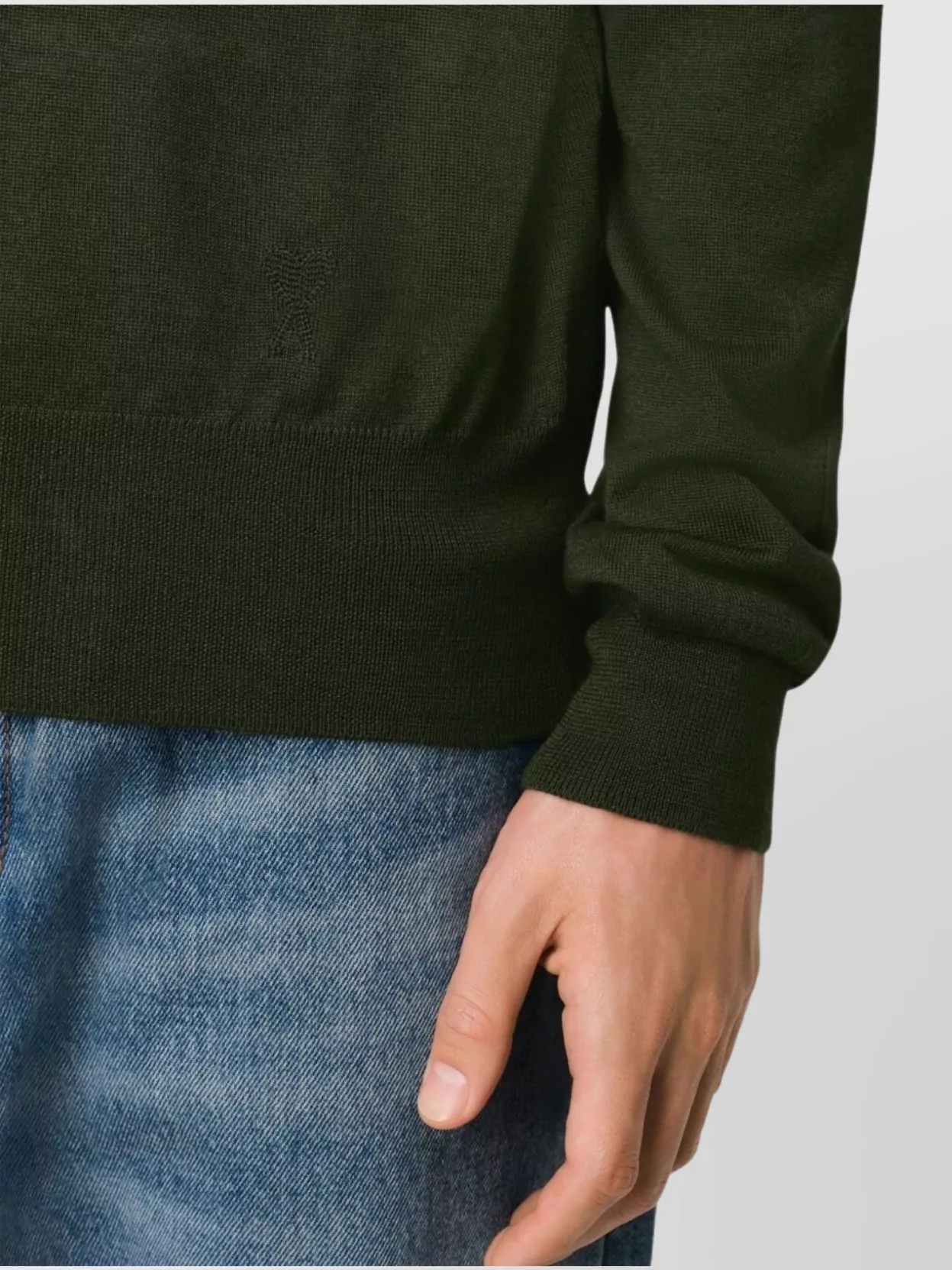 Ami Paris Slim Fit Knit Crewneck Sweater