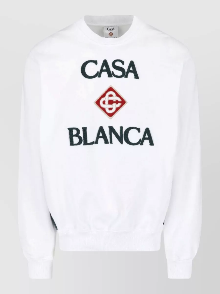 Casablanca cotton logo-embroidered sweatshirt