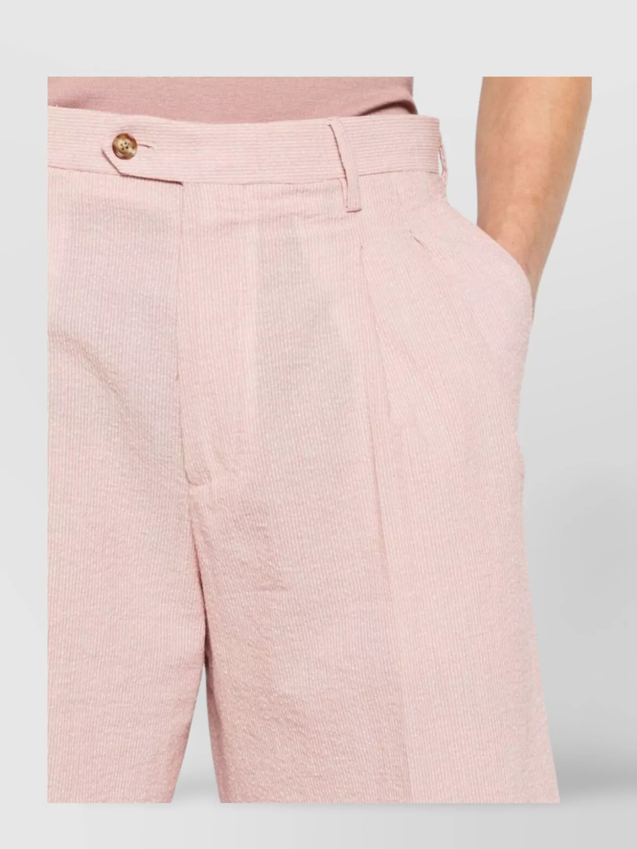 Lardini Tailored Pleated Shorts With Functional Pockets In Pink