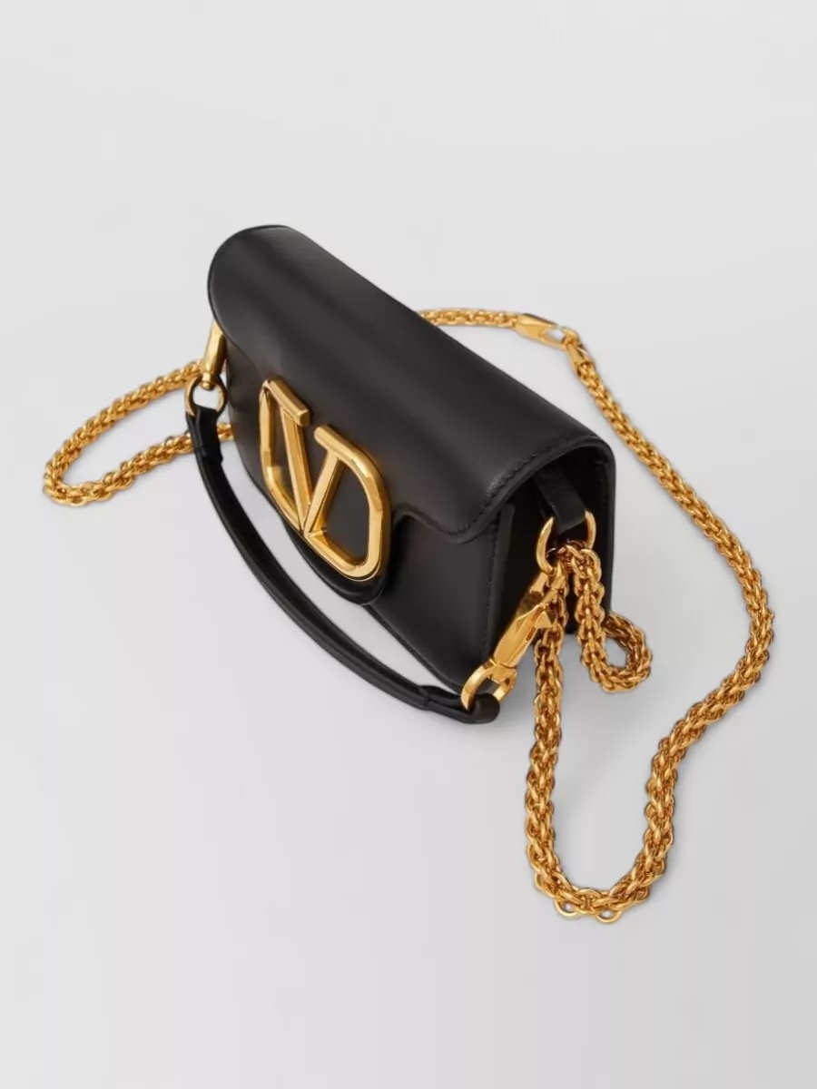 Valentino Garavani Locò Small Leather Clutch Bag