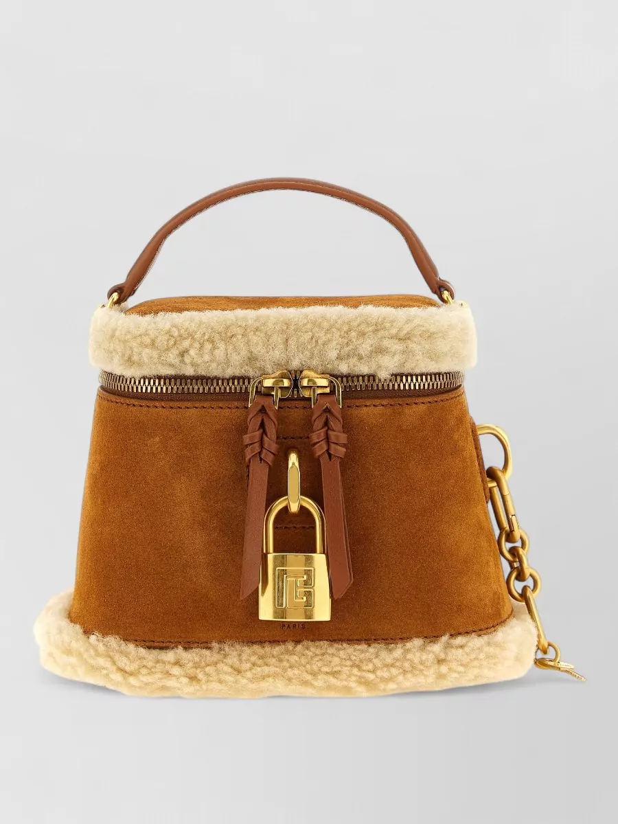 Balmain pulse vanity leather shoulder bag