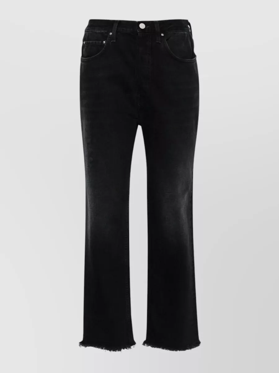 Totême Denim High-Rise Straight-Leg Cropped Jeans