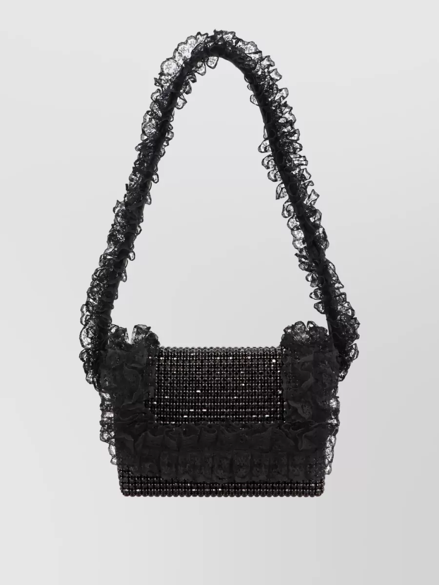 Self-Portrait diamante clutch bag