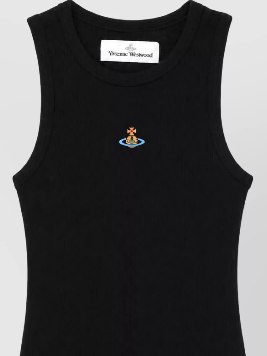 Vivienne Westwood Logo Tank Top Ribbed Fitted Silhouette