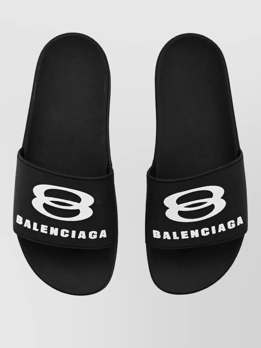 Balenciaga Logo-Print Slides