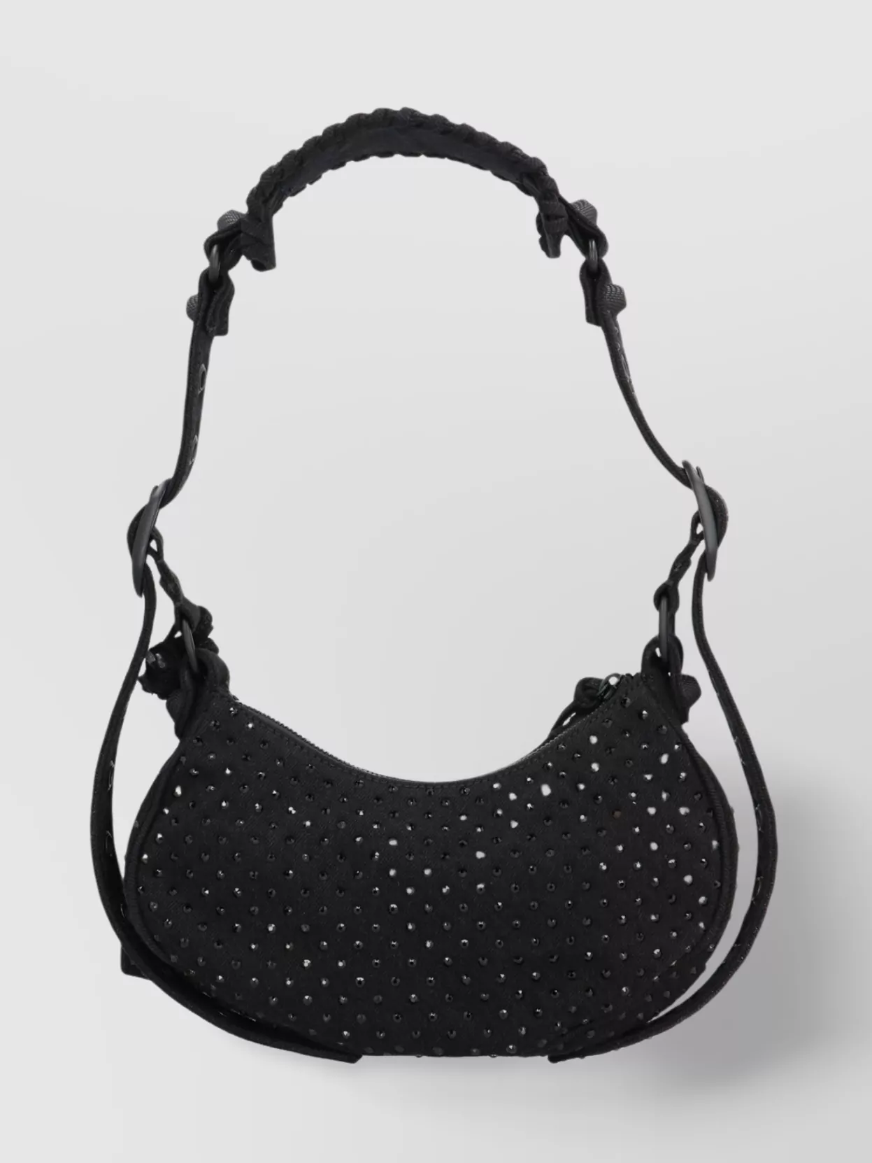 Balenciaga Satin xs shoulder bag with braided handle and bow