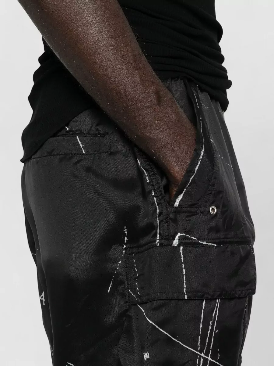 Rick Owens Printed Knee-Length Cargo Shorts