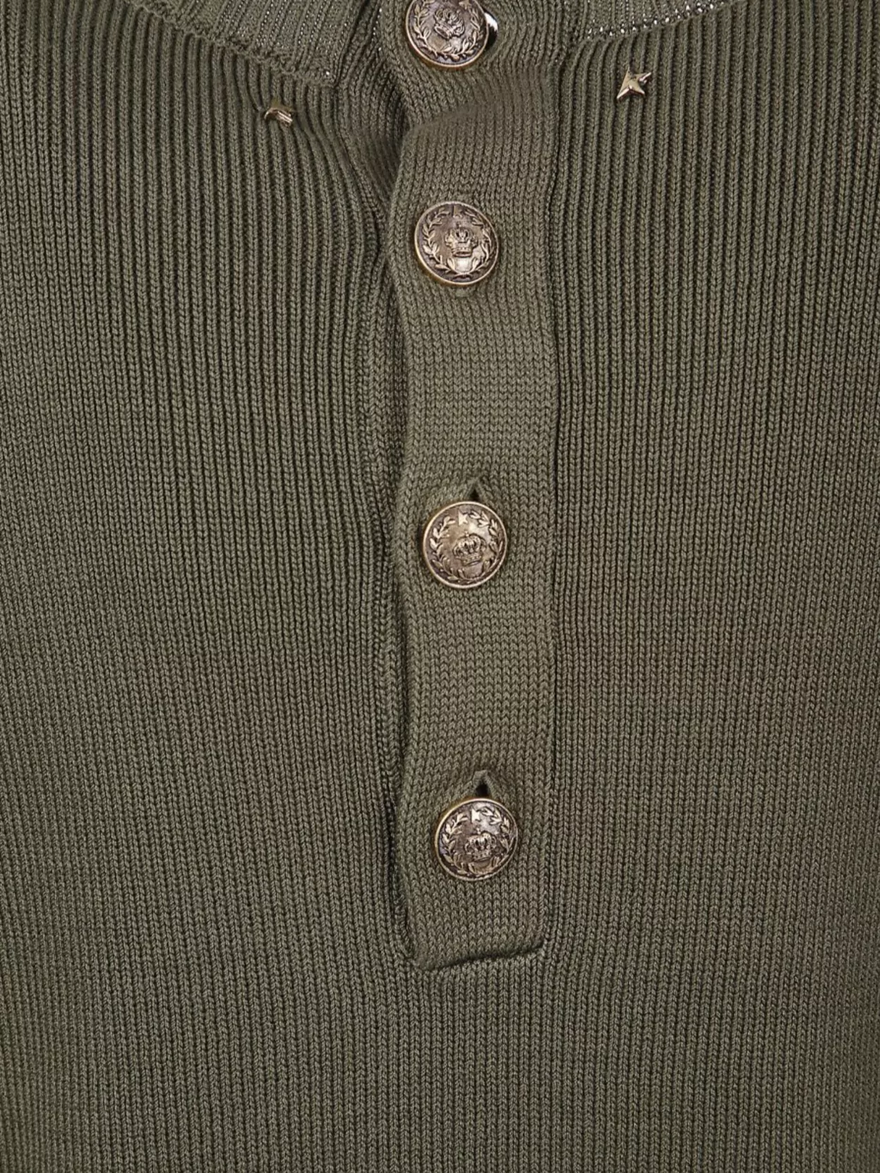 Golden Goose Deluxe Brand Button Detailed Knitted Top In Green