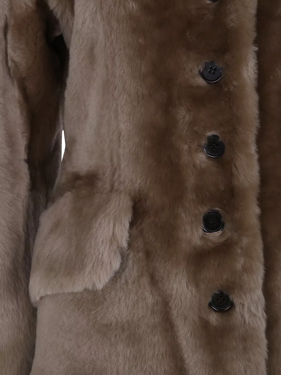 By Malene Birger Leather Shearling Jacket