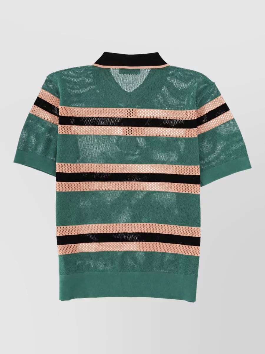 Dries Van Noten Perforated Polo Shirt