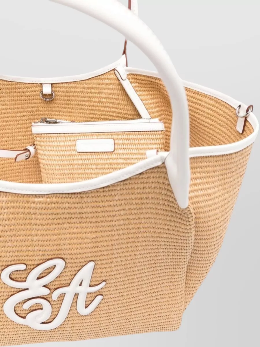 Emporio Armani Medium Woven Tote Bag