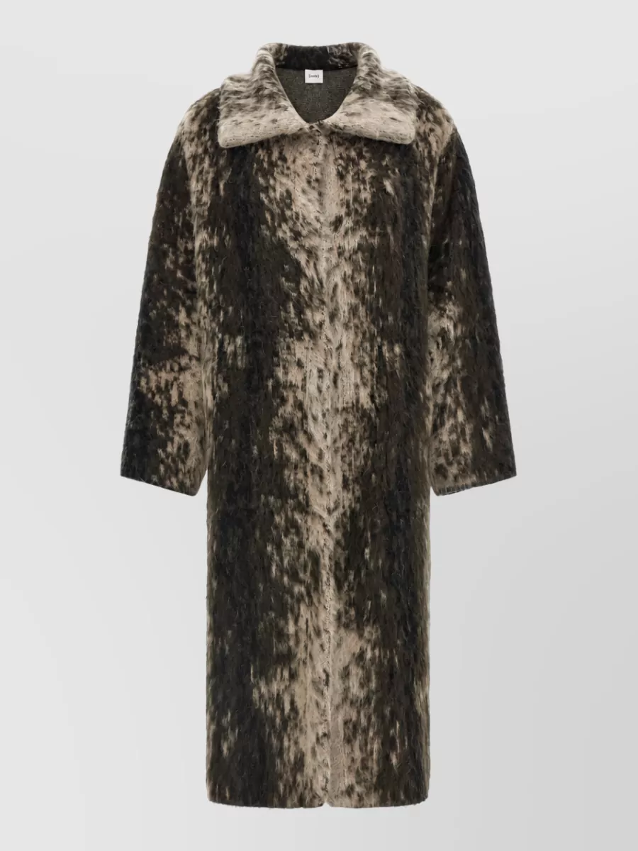 Nude wool alpaca coat