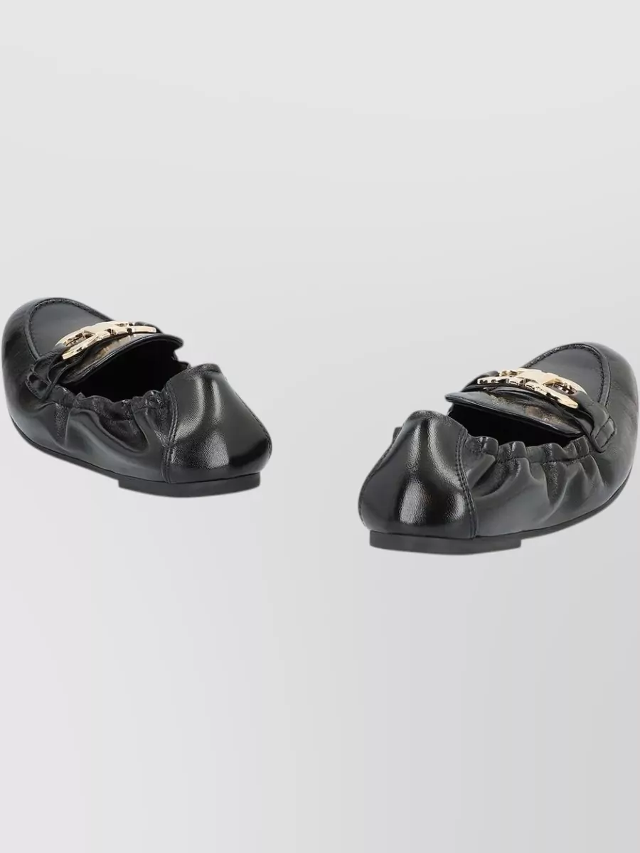 Ferragamo Leather Ballerina Shoes
