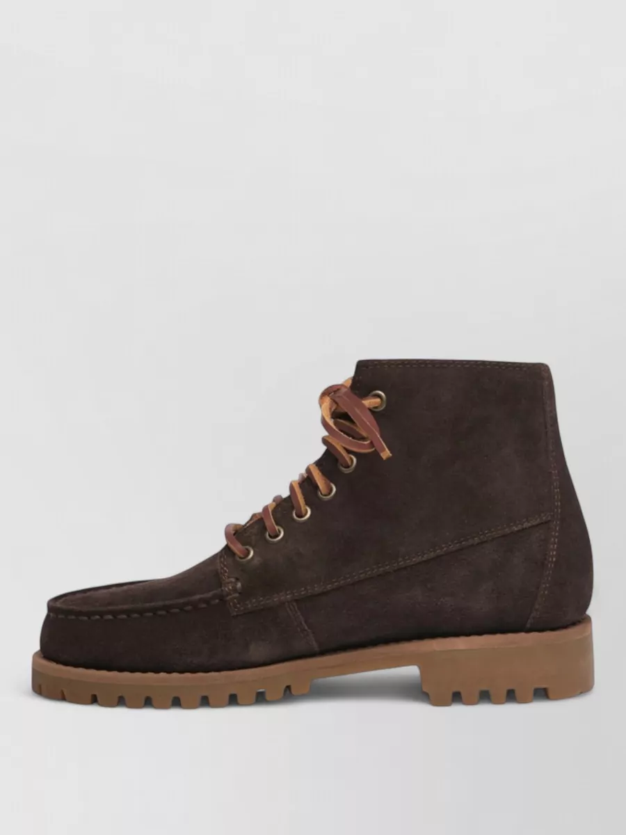 Sebago Leather Lace-Up Ankle Boots