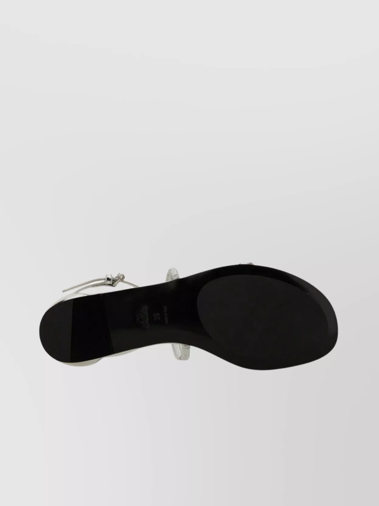 Alexander Mcqueen Metallic Strappy Sandal Ankle Strap