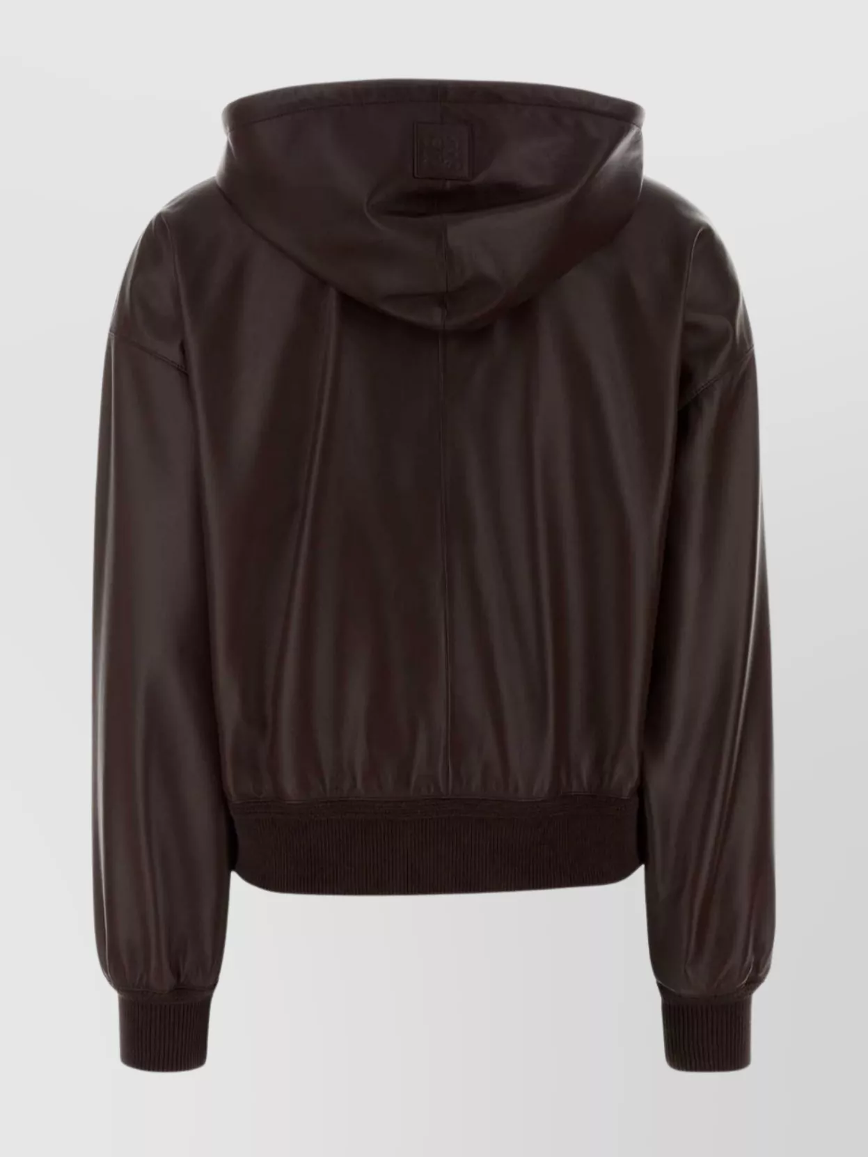 Loewe Leather Flamenco Jacket With Hood And Pockets In Brown