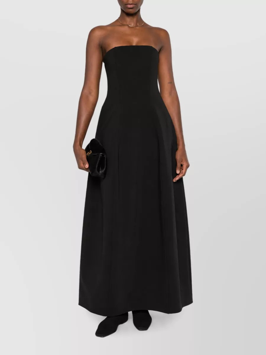 Totême Strapless sleeveless flared dress