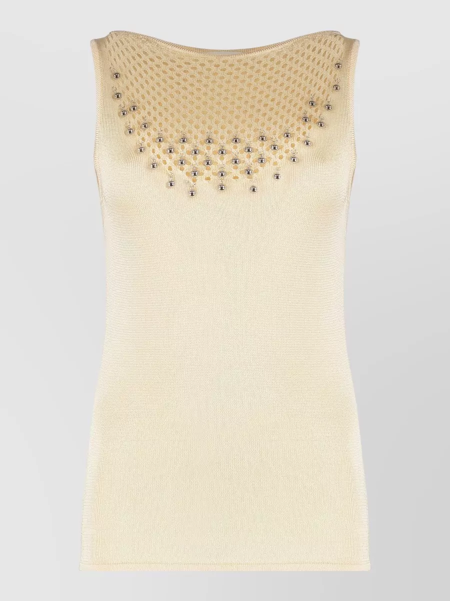 Paco Rabanne Metal bead knitted top