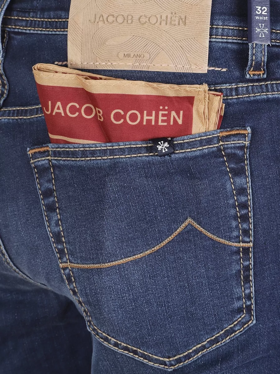 Jacob Cohen Straight Leg Trousers Belt Loops Pockets