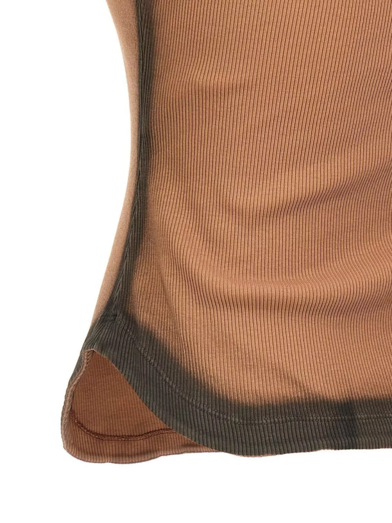 The Attico Faded Sleeveless Ribbed Top With Contrast Trim