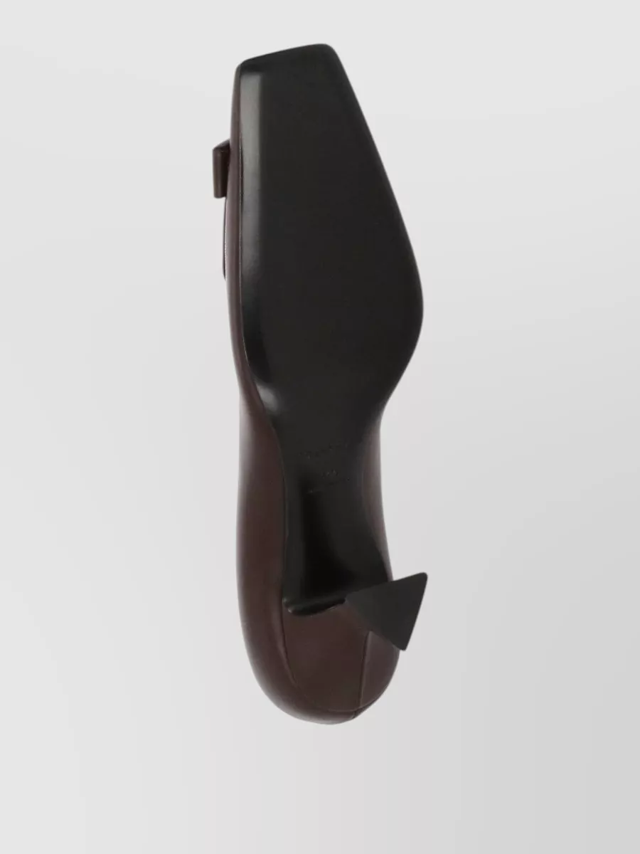 Sergio Rossi Leather Square-Toe High-Heel Pumps
