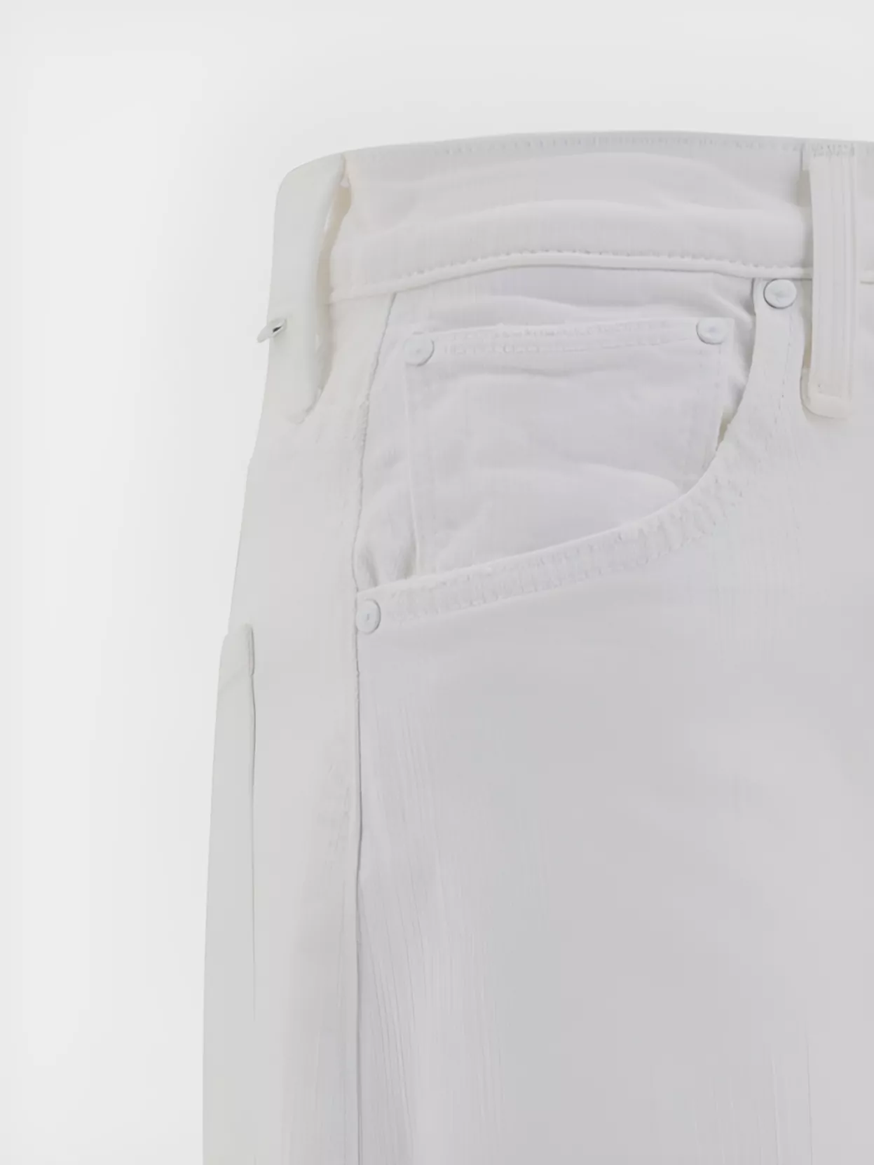 Mother 'the Dodger Sneak' White Five Pocket Jeans