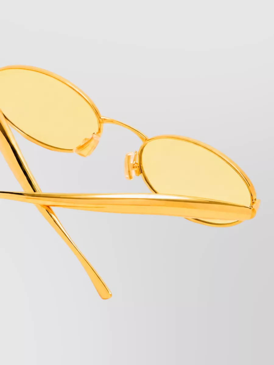 Bottega Veneta Metal Oval Sunglasses