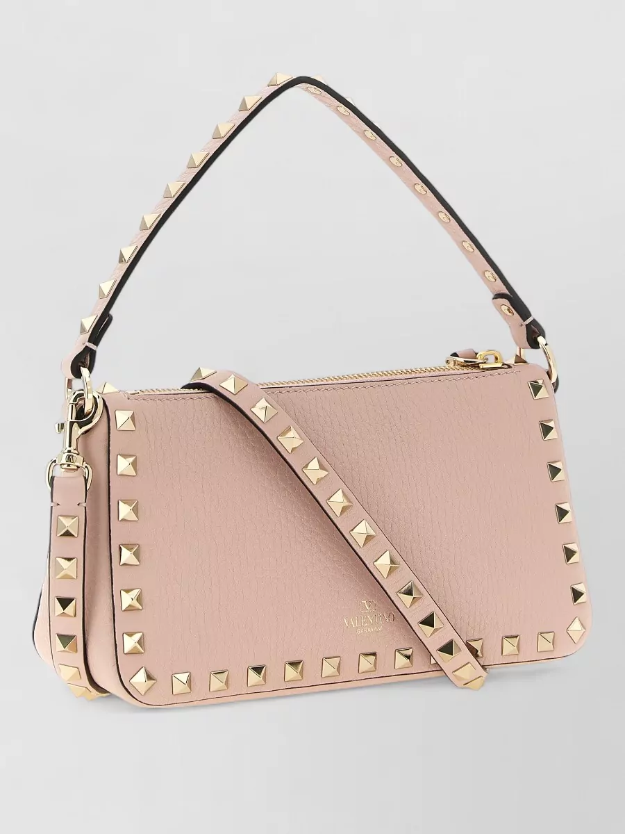 Valentino Garavani rockstud spike small leather clutch bag