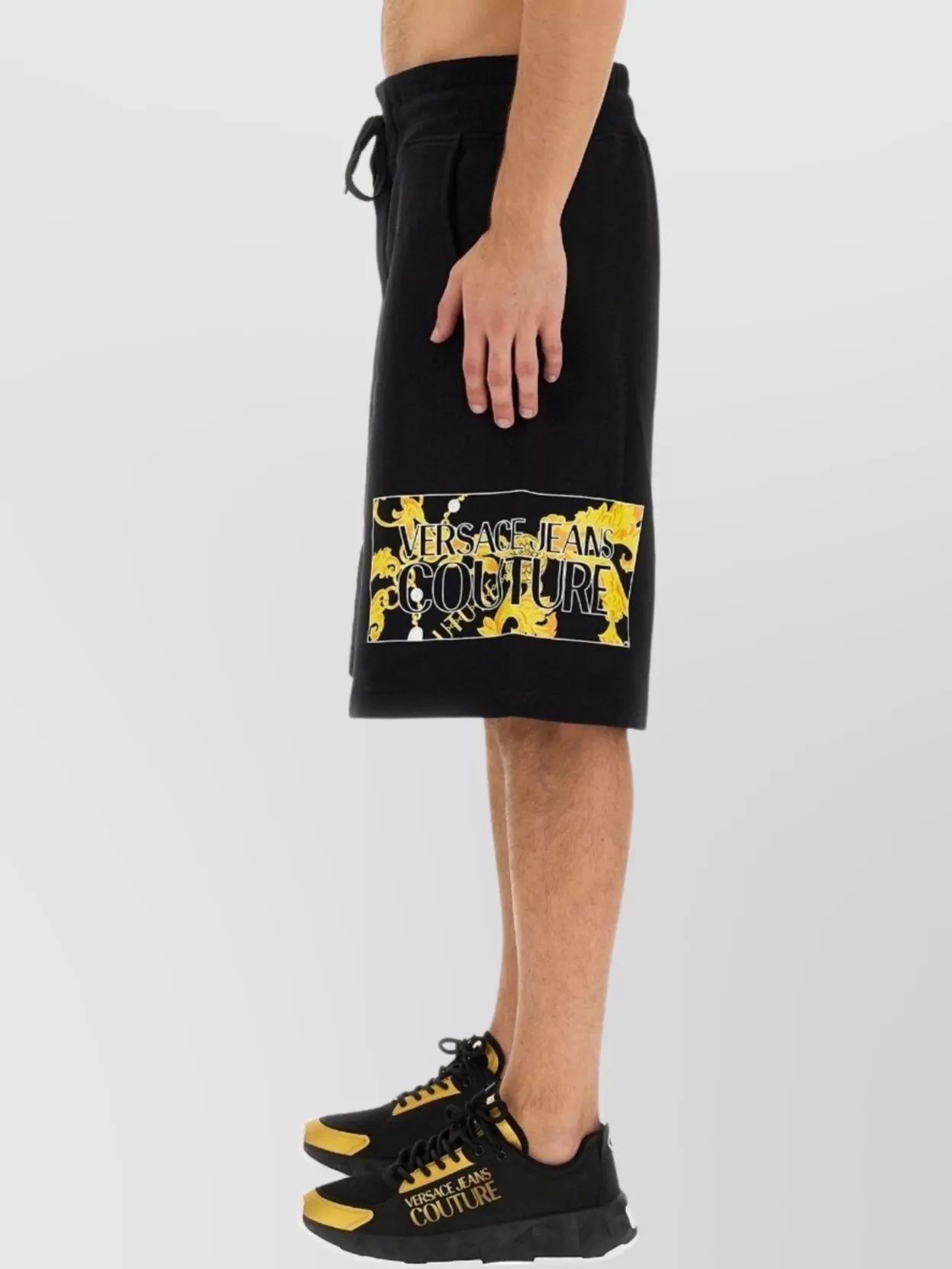 Versace Jeans Couture Logo Waistband Bermuda Shorts