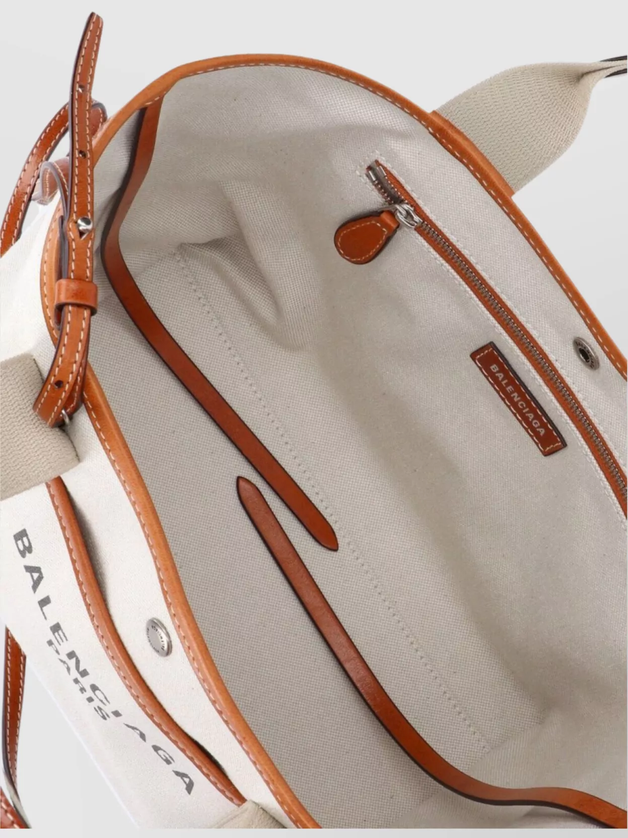 Balenciaga Contrast Trim Shopper Tote Bag
