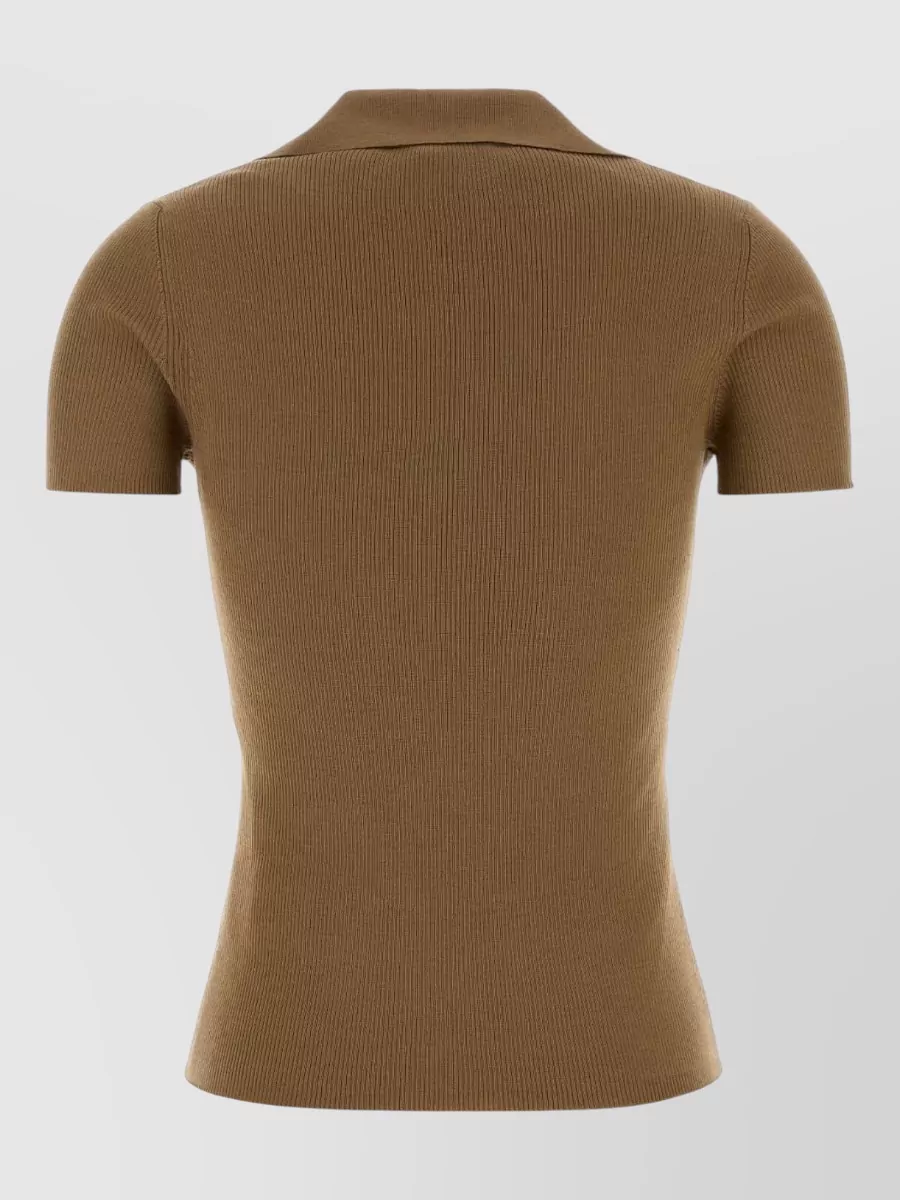 Max Mara Albero Wool Polo Shirt V Neck