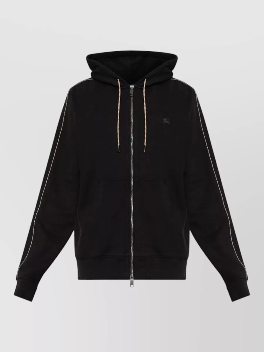 Burberry cotton zip-up hooded jacket