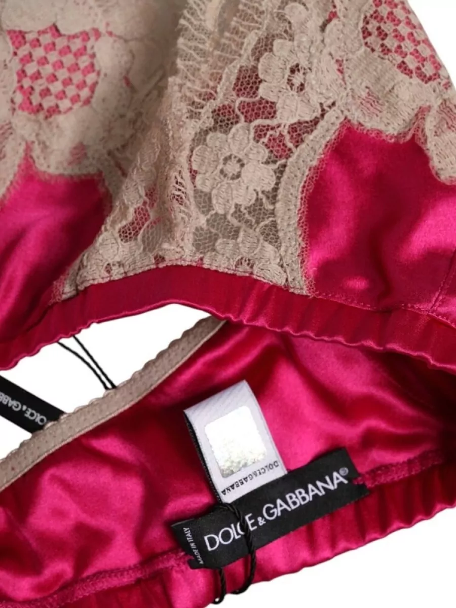 Dolce&Gabbana Silk Floral Lace Bra