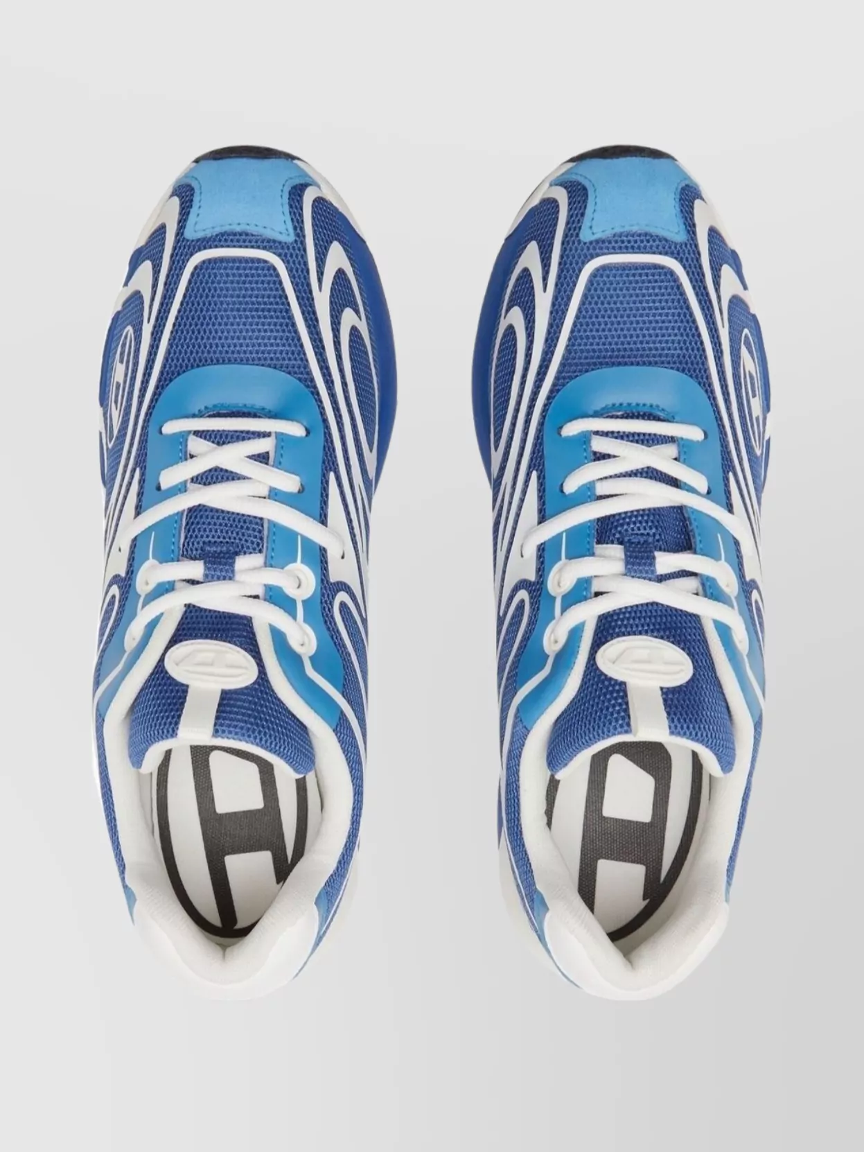 Diesel Swirl Pattern Low Top Sneakers With Rubber Sole