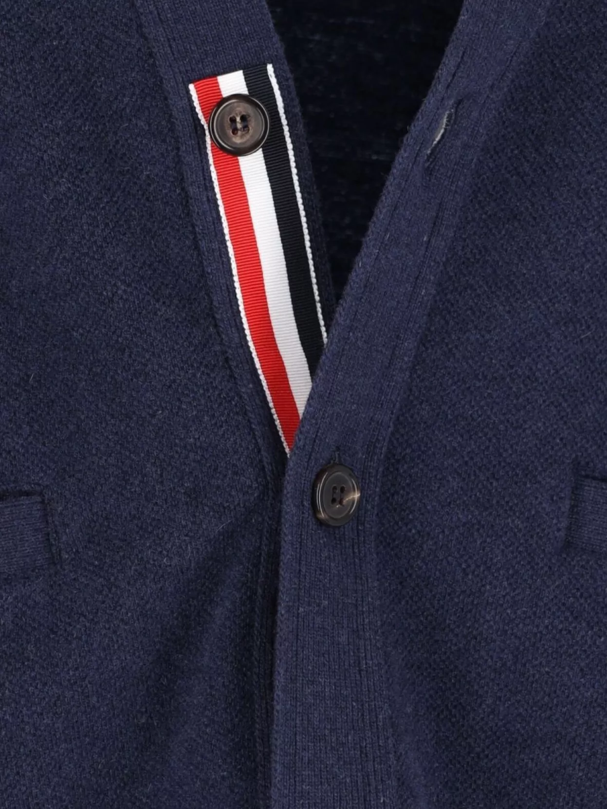 Thom Browne Knitwear With V-neckline And Ribbed Finish