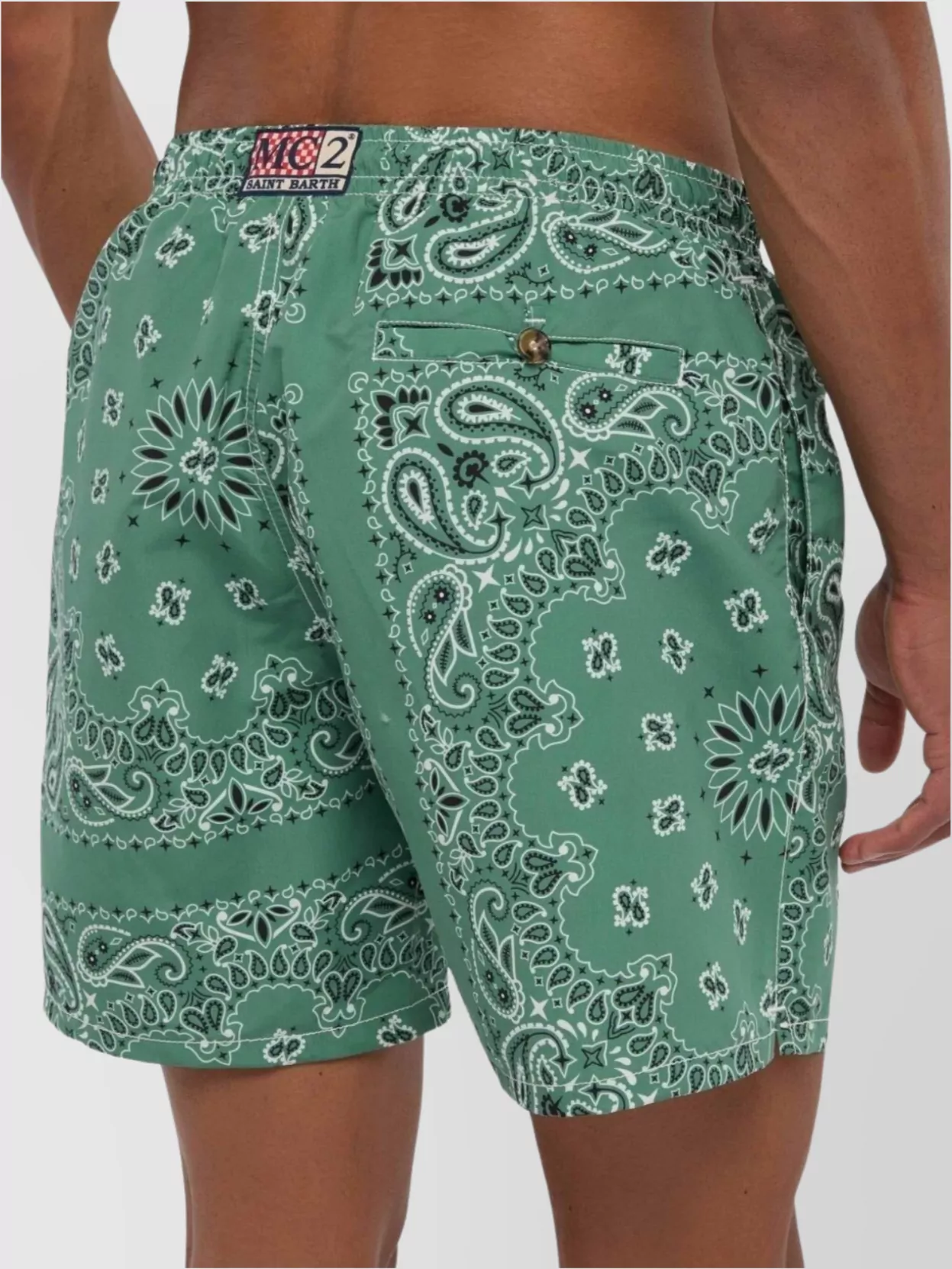 Mc2 Saint Barth Paisley Print Swimwear Featuring Pockets