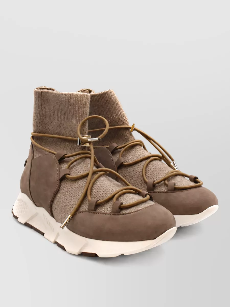 Peserico leather high-top sneakers