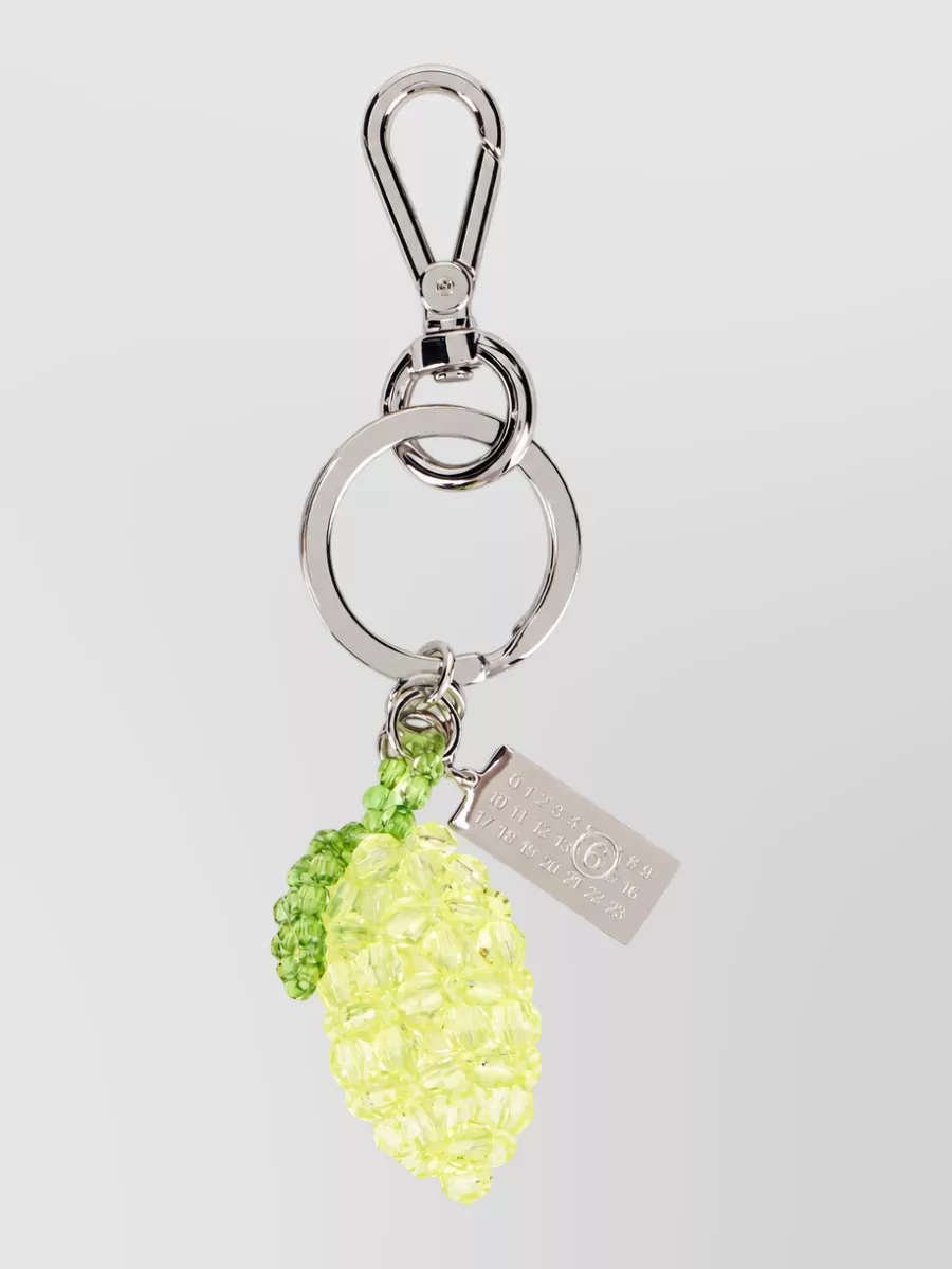 Mm6 Maison Margiela beaded lemon keychain