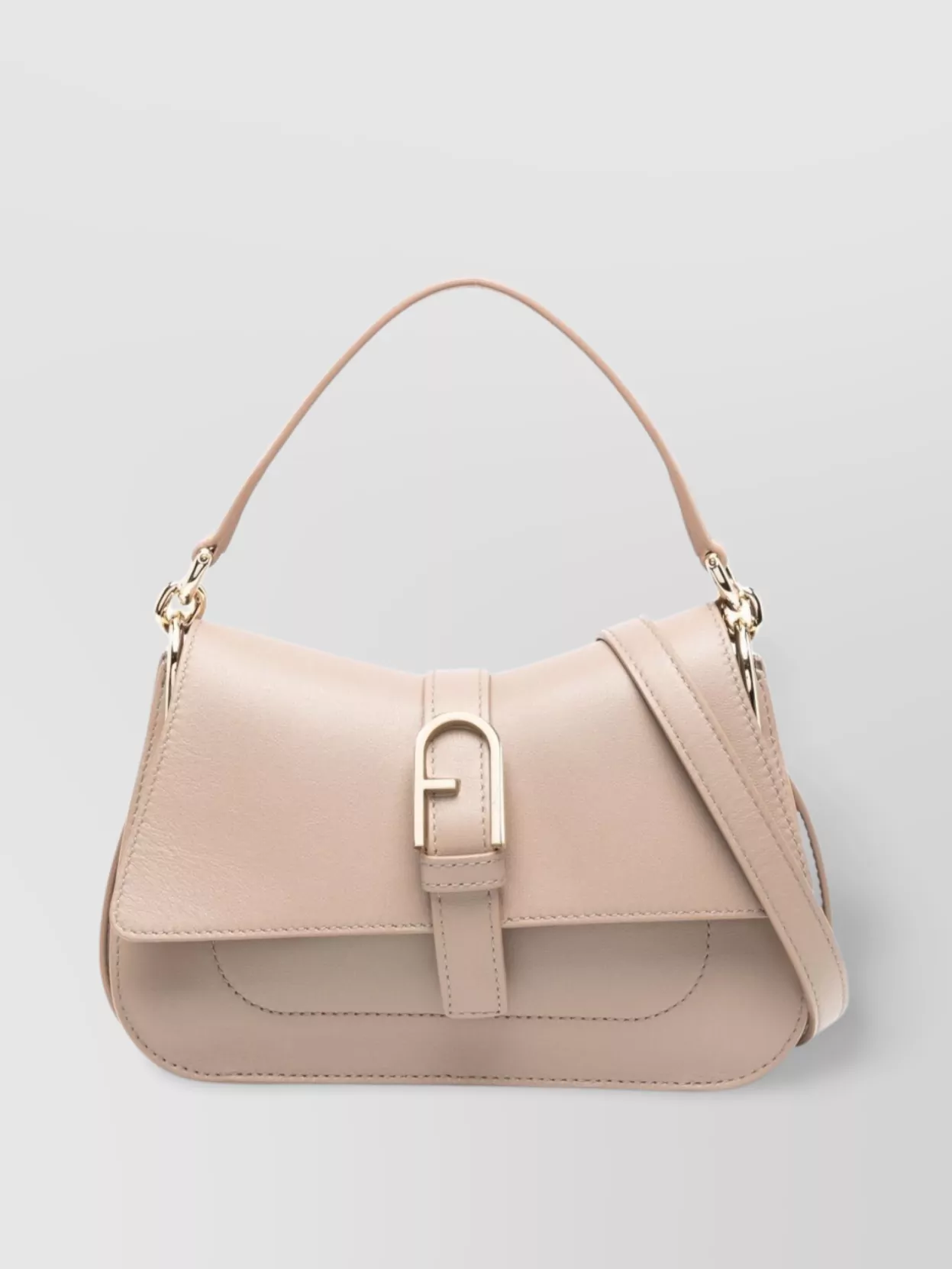 Furla Tote Bags With Top Handle And Adjustable Strap In Neutral