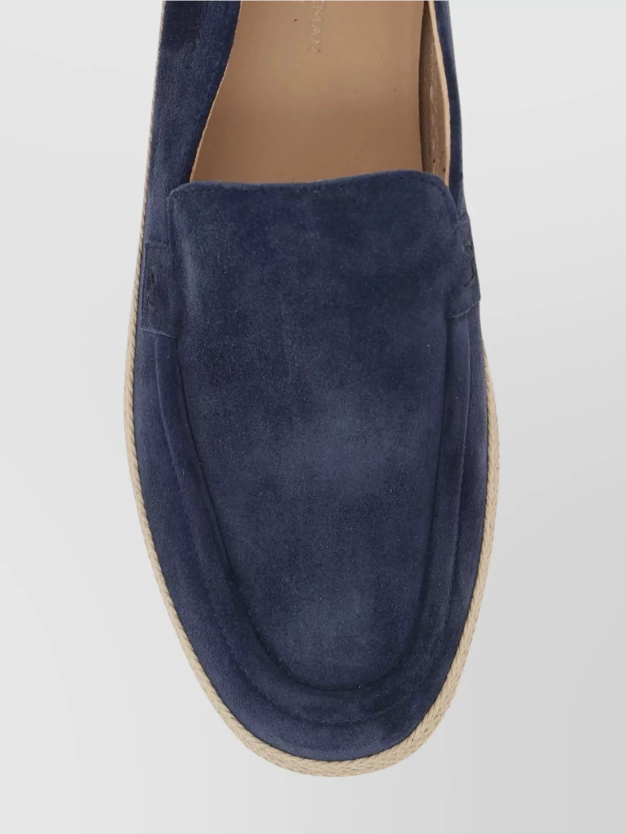 Stuart Weitzman Round Toe Espadrille Loafers With Suede Finish